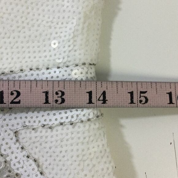 LULU'S SZ M Spread Your Shine White Sequin Embroidered Bodycon Dress NEW B151 - Picture 7 of 9